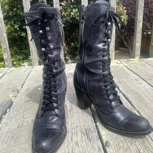 Stunning Italian-made leather granny boots